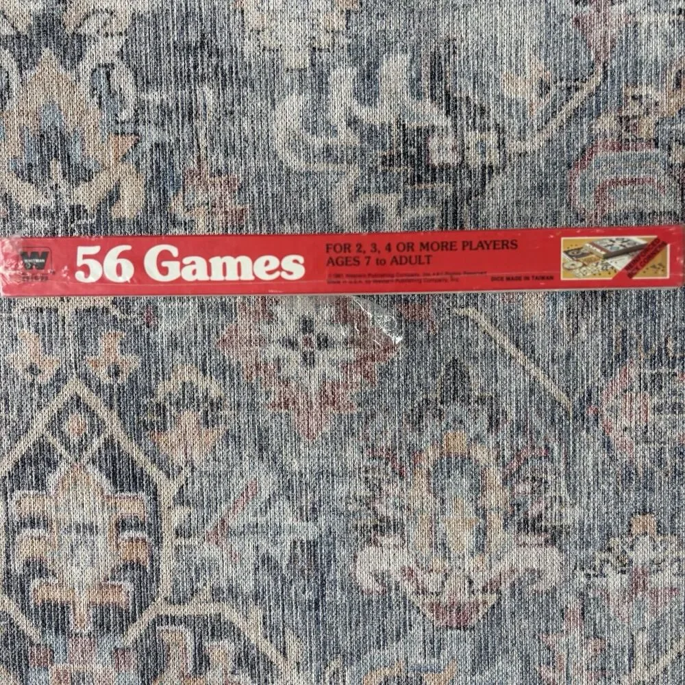 Vintage 56 Games Board Game Set 1981 Retro New Sealed Whitman Pachisi Complete